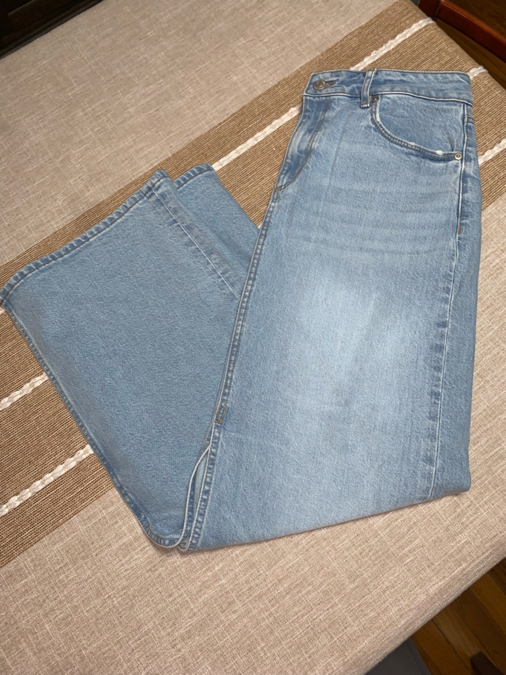 LOFT Denim Skirt with Contrast Stitching